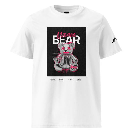 Camiseta malavie bear de algodón orgánico unisex